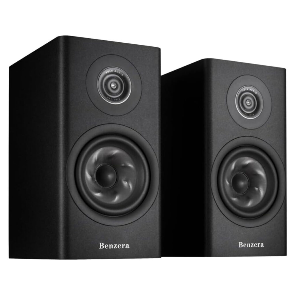 Benzera R200 Bookshelf Speakers with 1" Bennacle Tweeter & 6.5" Turbole bass unit, Dolby Atmos & IMAX Enhanced, Black